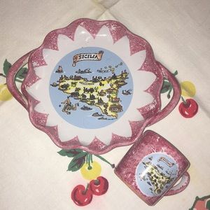 🇮🇹 Espresso plate and cup sicilia Italy Sicily